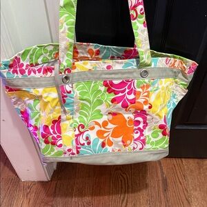 Thirty-One Colorful Floral Tote Bag